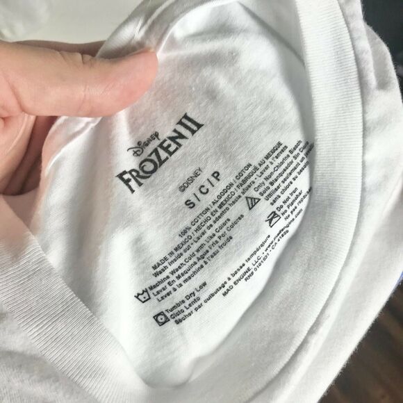 3/$20 Disney NWT Junior Small Frozen 2 Group Crop Tee Ana Elsa 100% Cotton - Picture 3 of 7